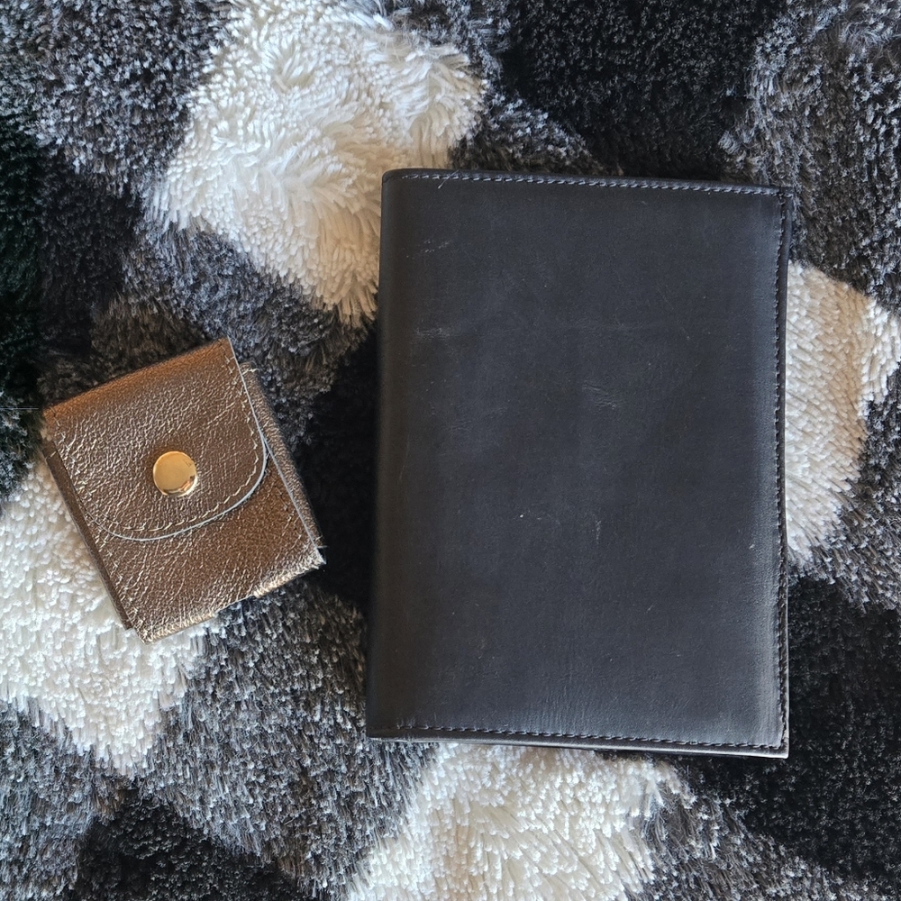 Classic Black Leather Passport Wallet Or Travellers Notebook Insert